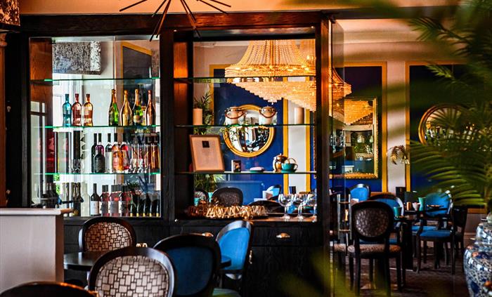Interior of the restaurant at the Llandudno Bay Hotel.